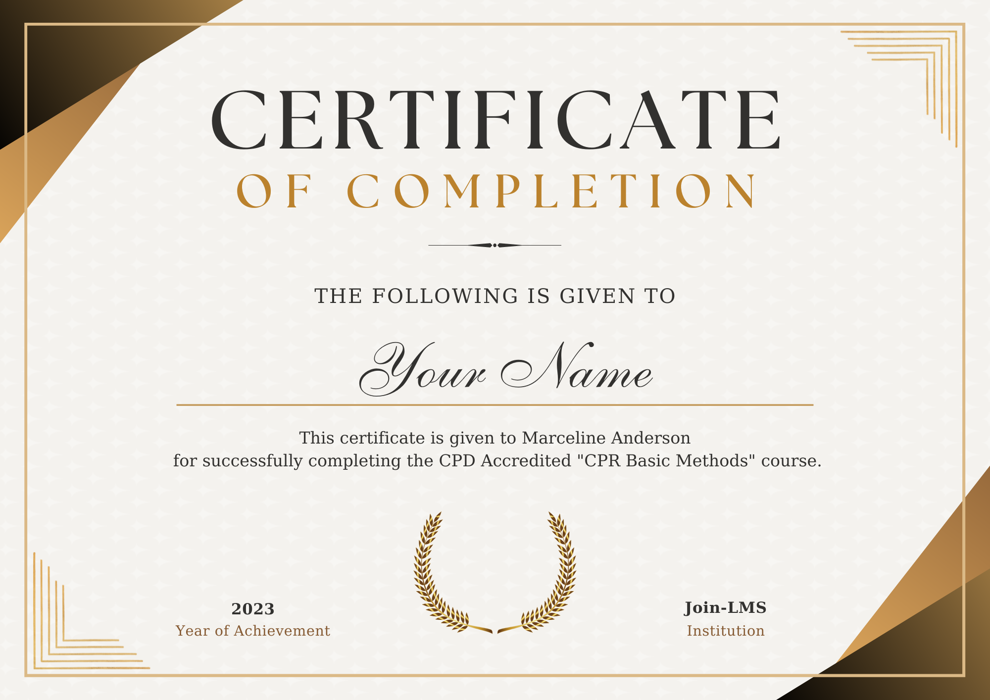 sample certificate